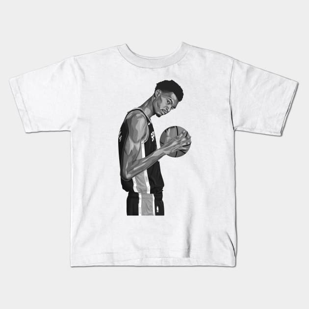 Victor Wembanyama Kids T-Shirt by knnthmrctn